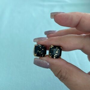 Kate Spade Goldtone and Black and Gold Crystal Earrings
